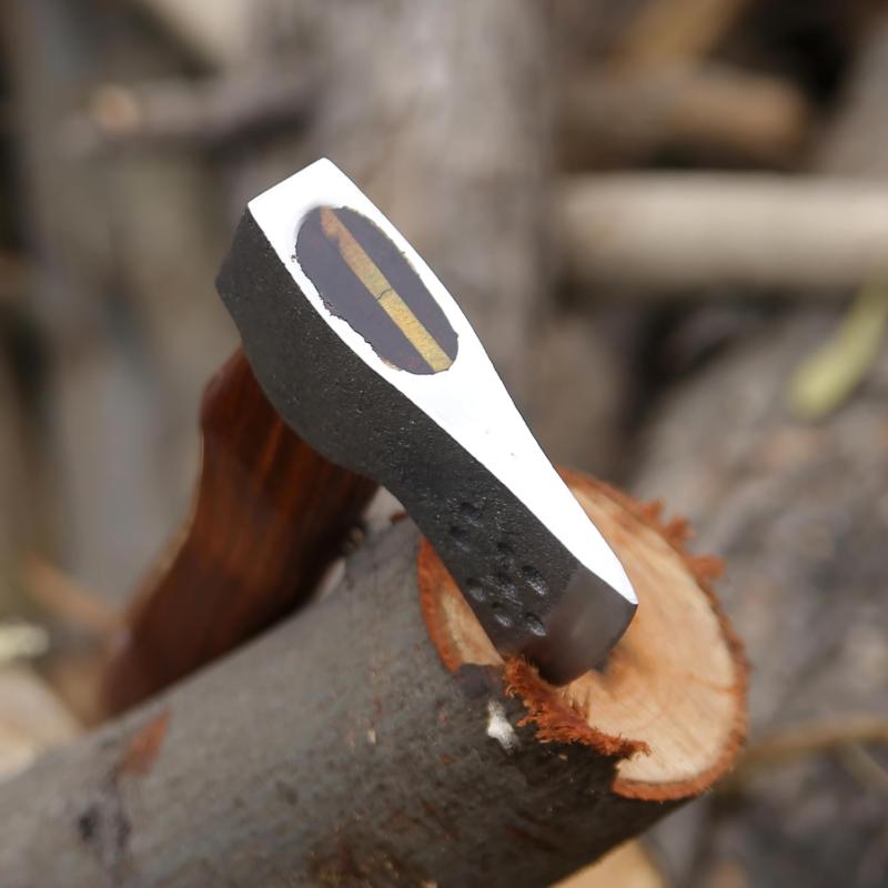 12 Inch Hand Forged Viking Hatchet Carbon Steel Camping Axe with Rosewood Handle