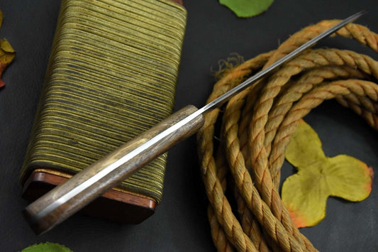 Heritage Forge Custom 12.5" San Mai Damascus Steel Chef Knife – Handmade in Pakistan with Walnut Handle