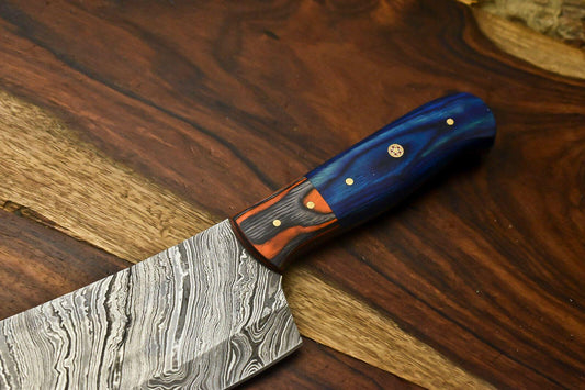 Custom Hand Made Damascus Blade Chef Chopper Knife – 100% Handmade