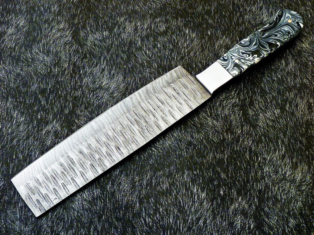 12" Custom Hand Forged Damascus Steel Chopper Knife | Kitchen & Chef Knife