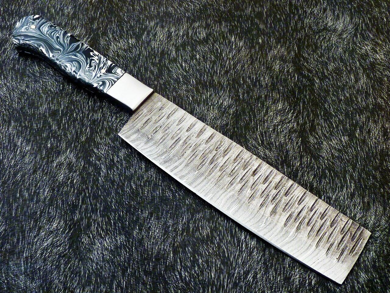 12" Custom Hand Forged Damascus Steel Chopper Knife | Kitchen & Chef Knife