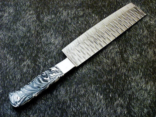 12" Custom Hand Forged Damascus Steel Chopper Knife | Kitchen & Chef Knife
