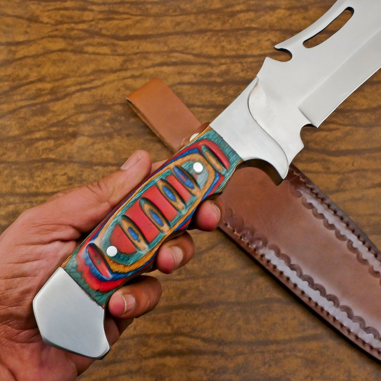 Elite 12-Inch D2 Steel Full Tang Massive Bowie Hunting & Outdoor Knife