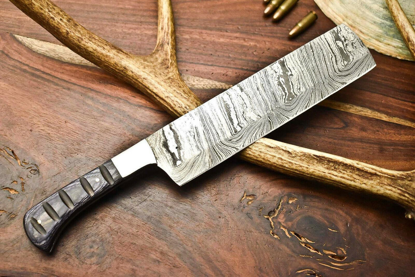 Hand Made Damascus Steel Blade Chef Kitchen Full Tang Knife – Artisan Handmade