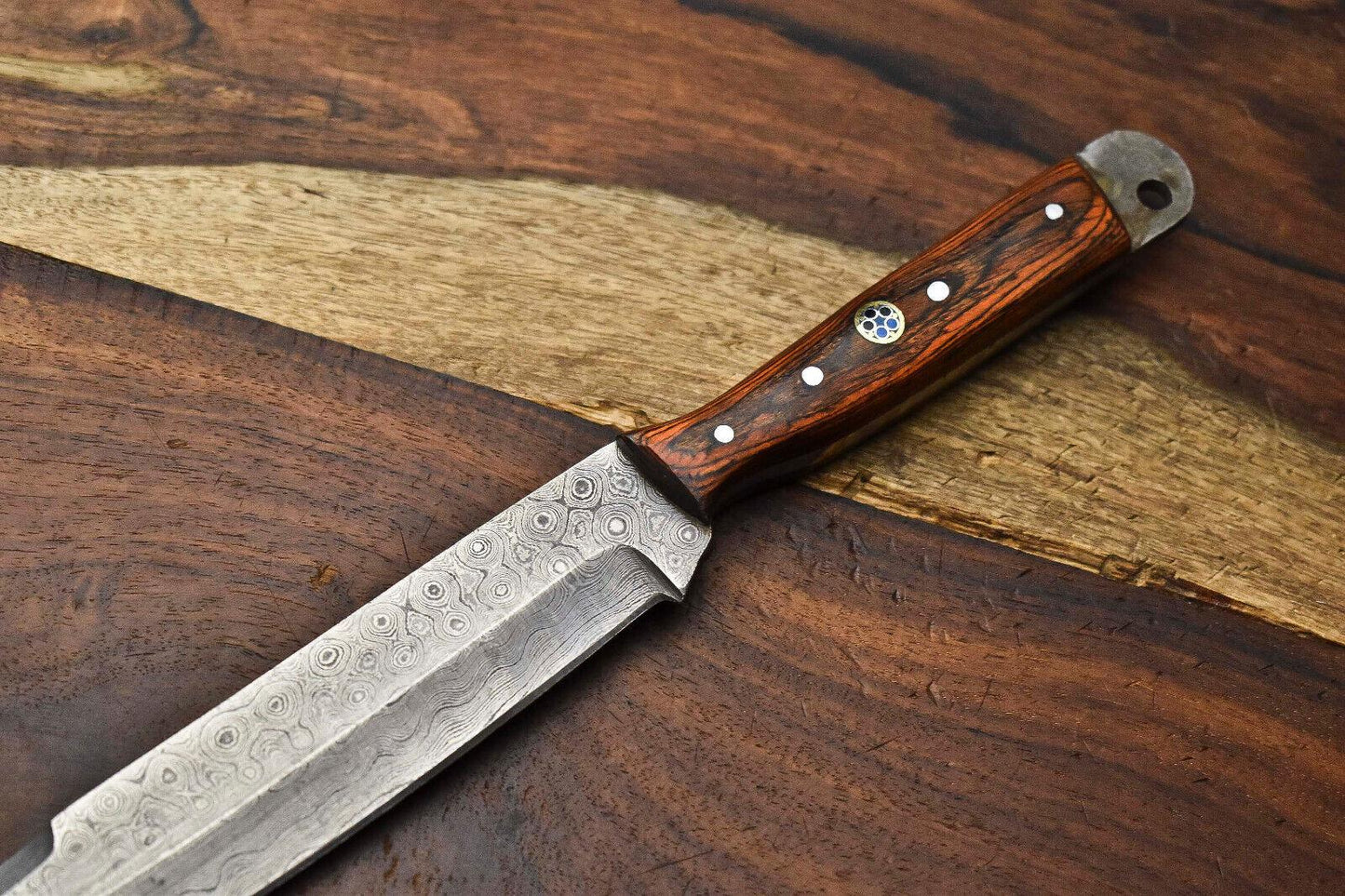 Handmade Damascus Blade Kitchen Full Tang Chef Knife, Expertly Crafted for Precision and Durability