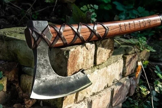 Handcrafted Carbon Steel Viking Bearded Hatchet Tomahawk – Battle Axe with Sheath