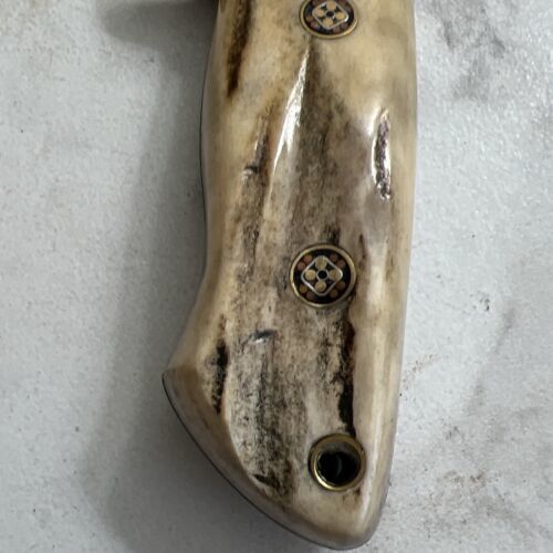 Heritage Forge Custom Handmade Damascus Steel Bowie Knife with Stag Handle