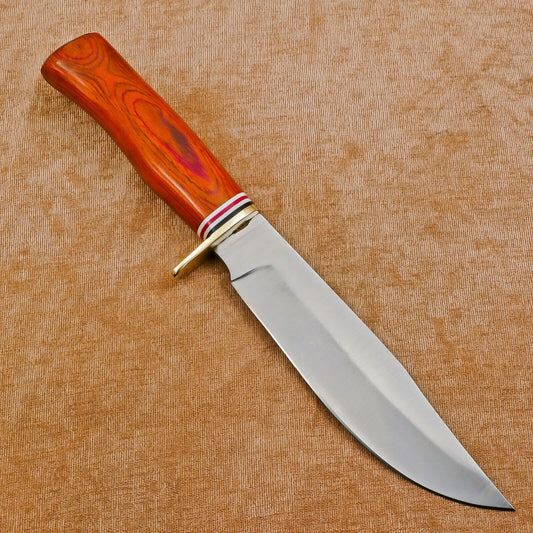 Huge Handmade D2 Clip Point Fixed Blade Bowie Hunting Knife – Full Tang Outdoor Tool