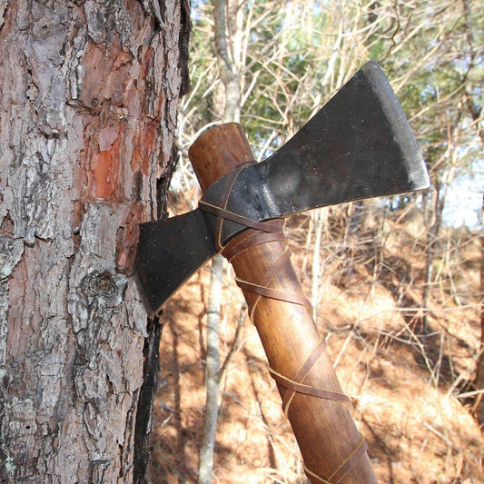 Hand Forged Fury of Atla Double-Headed Viking Battle Axe – Outdoor & Collector’s Edition