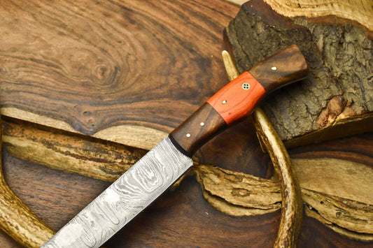 12.0" Handmade Damascus Steel Blade Kitchen Chef Full Tang Knive