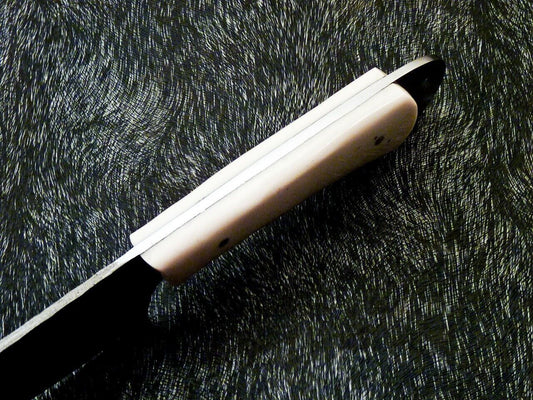 10" Custom Hand Forged Damascus Steel Chef Knife | Camel Bone Handle & Brass Pins