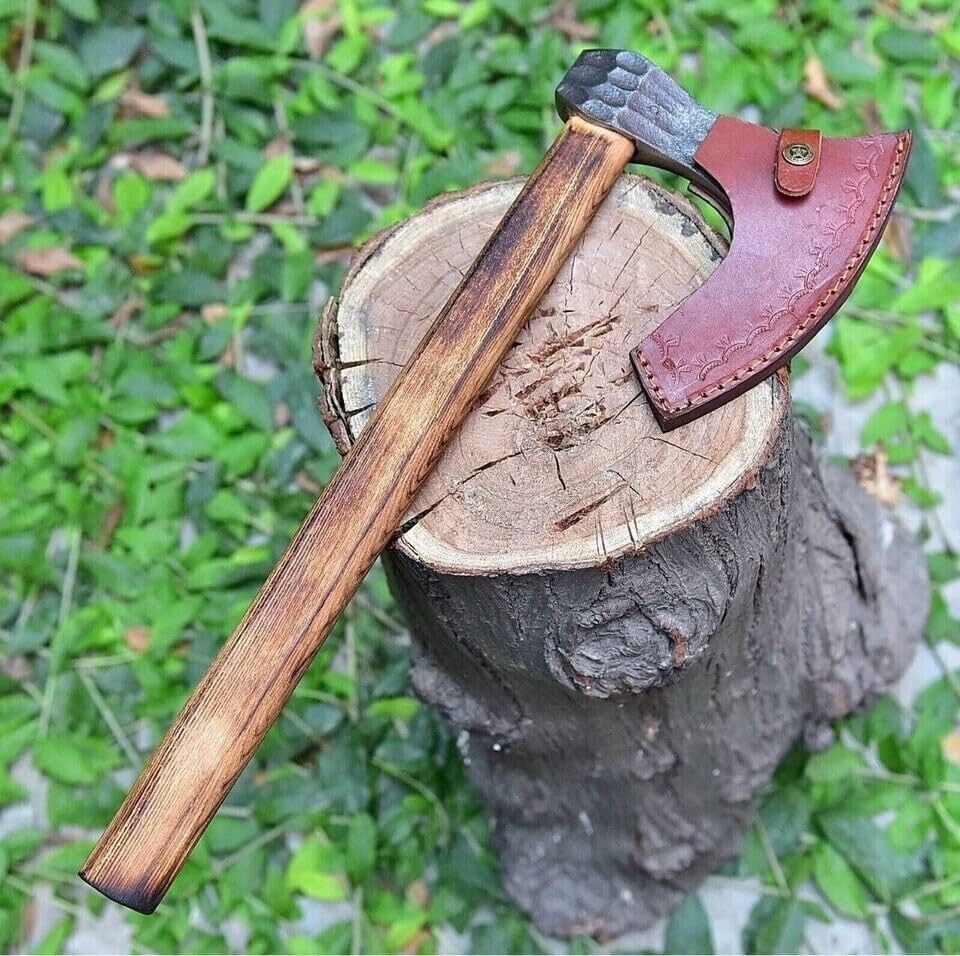 Custom Hand Forged Carbon Steel Viking Throwing Axe Norse Ragnar Tomahawk