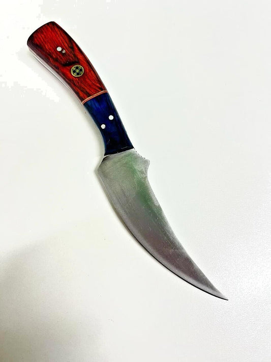 Handmade Skinner Knife – Stainless Steel J2 Blade with Wood Handle & Leather Sheath