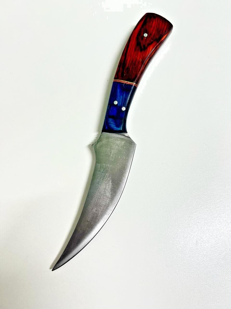 Handmade Skinner Knife – Stainless Steel J2 Blade with Wood Handle & Leather Sheath