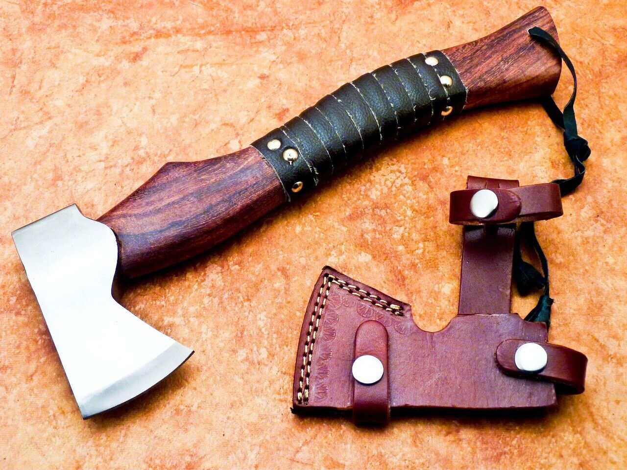 Handmade Viking Throwing Tomahawk Axe 18 Inch Carbon Steel with Wood Handle