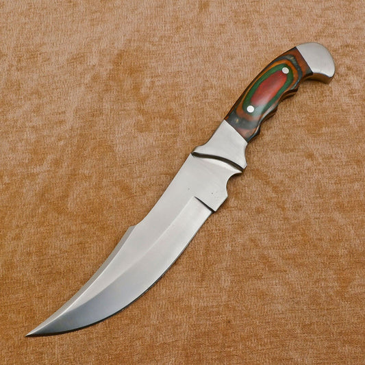 Hand Made D2 Steel Full Tang 10-Inch Bowie Hunting Knife – Steel Guard
