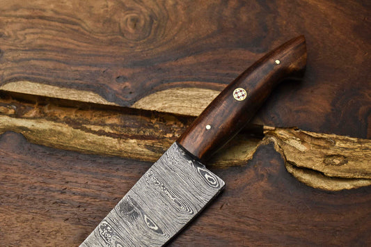 8.0" Handmade Damascus Steel Kitchen Chef Knife – Full Tang Blade