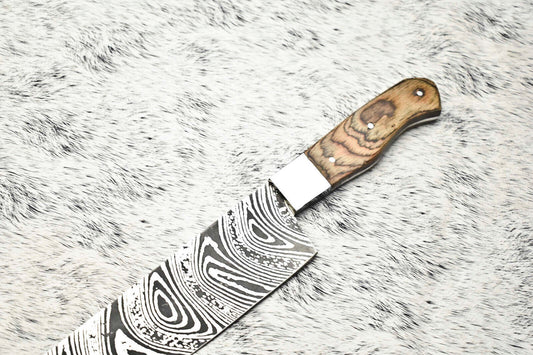 Fine Custom Handmade Damascus Steel Blade Chef Knife – Full Tang