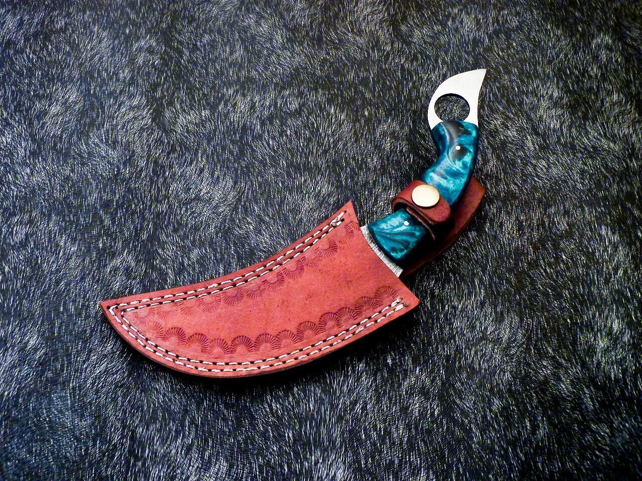 Full Tang Damascus Steel Karambit Knife – 10" Tactical Hunting Blade
