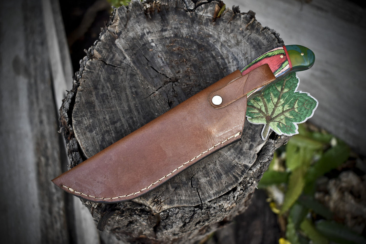 10.0 in Hot Item Hunting Skinner Knife Twist Damascus Hard Wood Decoration