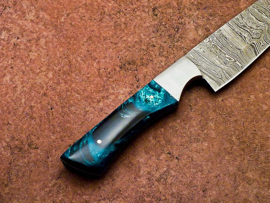 12" Handmade Damascus Steel Professional Chef Knife with Resin Handle