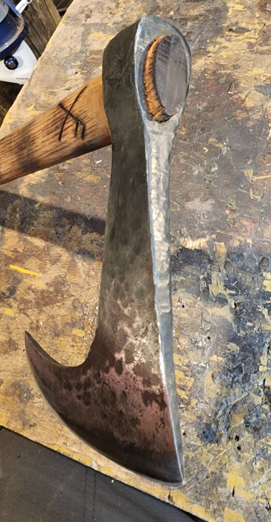 18 Inch Hand Forged Viking Axe High Carbon Steel Blade with Ash Wood Handle