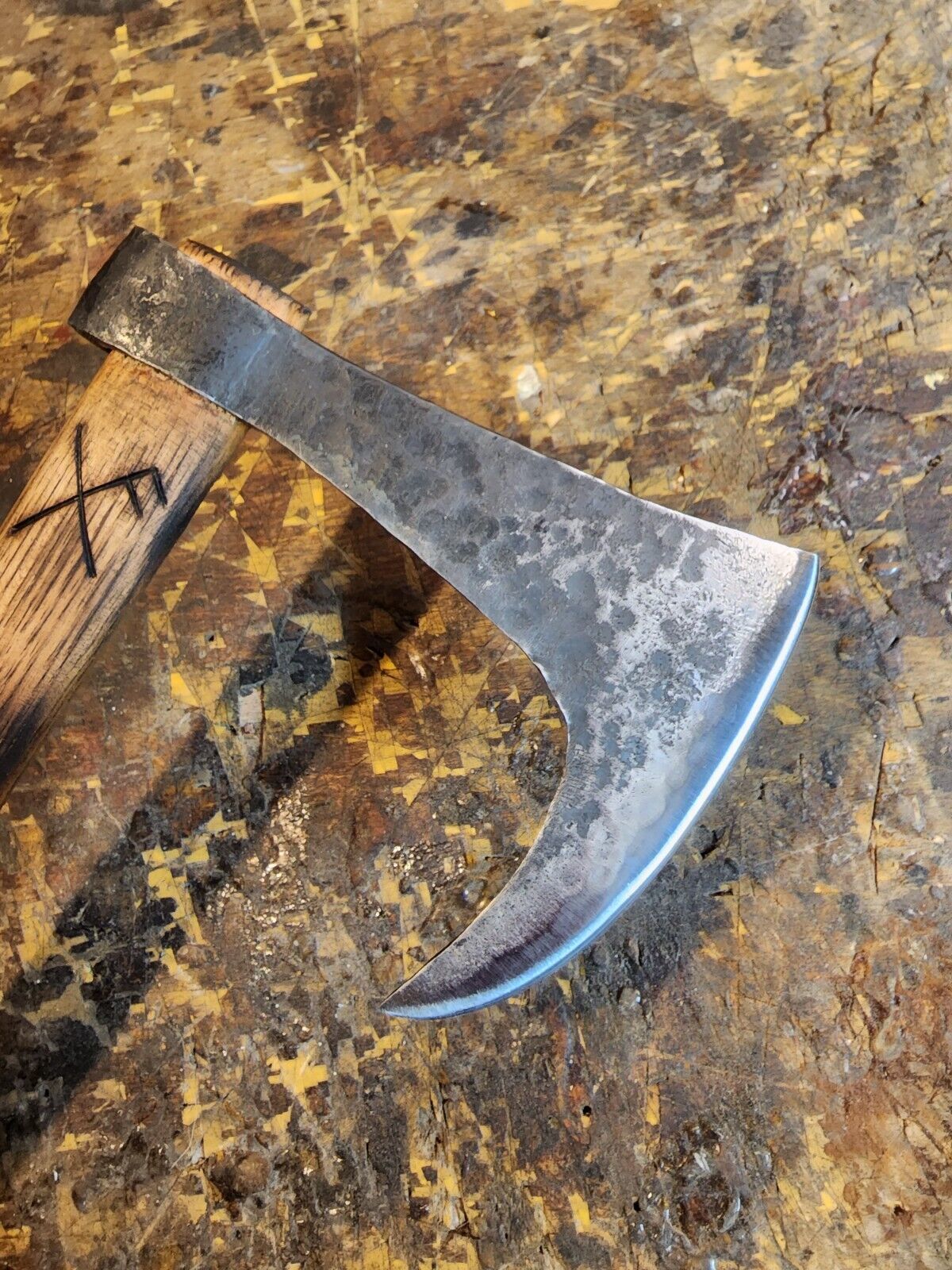 18 Inch Hand Forged Viking Axe High Carbon Steel Blade with Ash Wood Handle