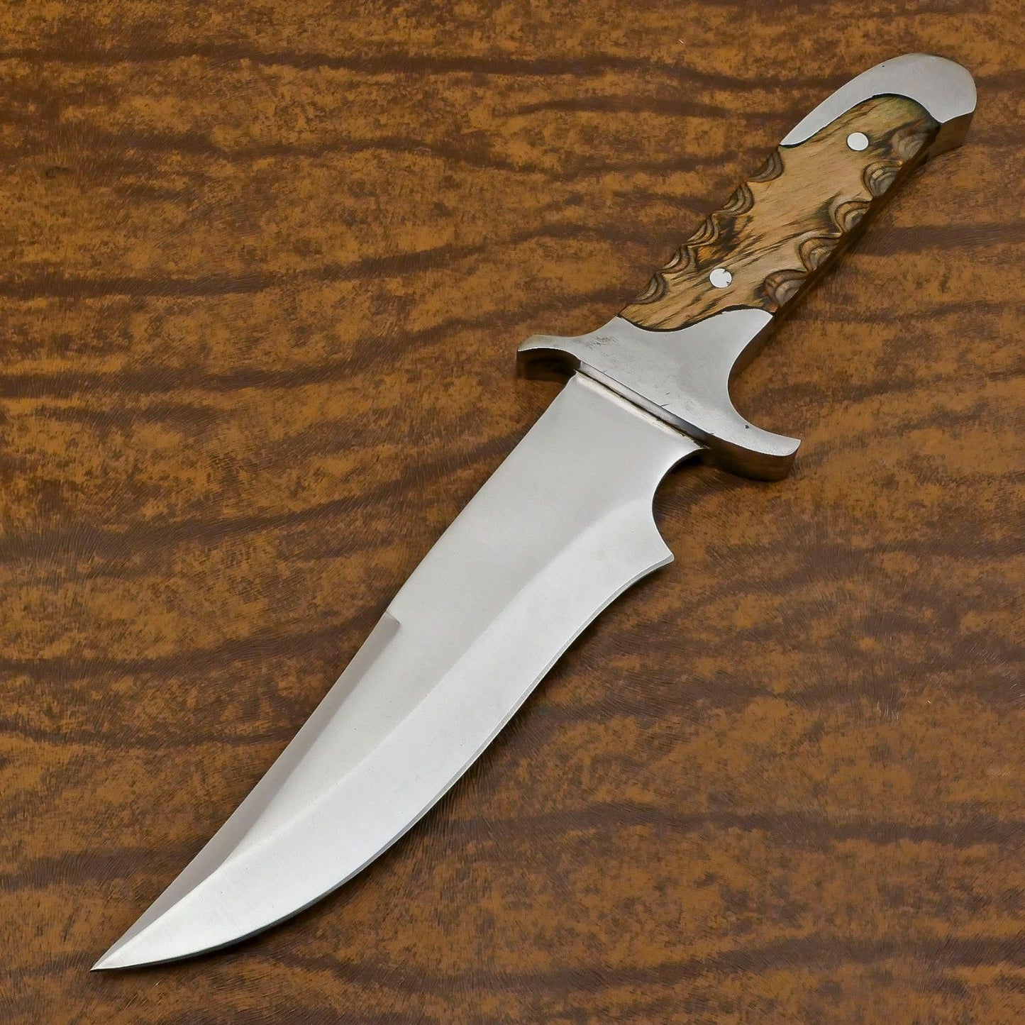 Handmade 12 Inch D2 Steel Full Tang Bowie Hunting Sport Knife – Heavy-Duty Outdoor Blade