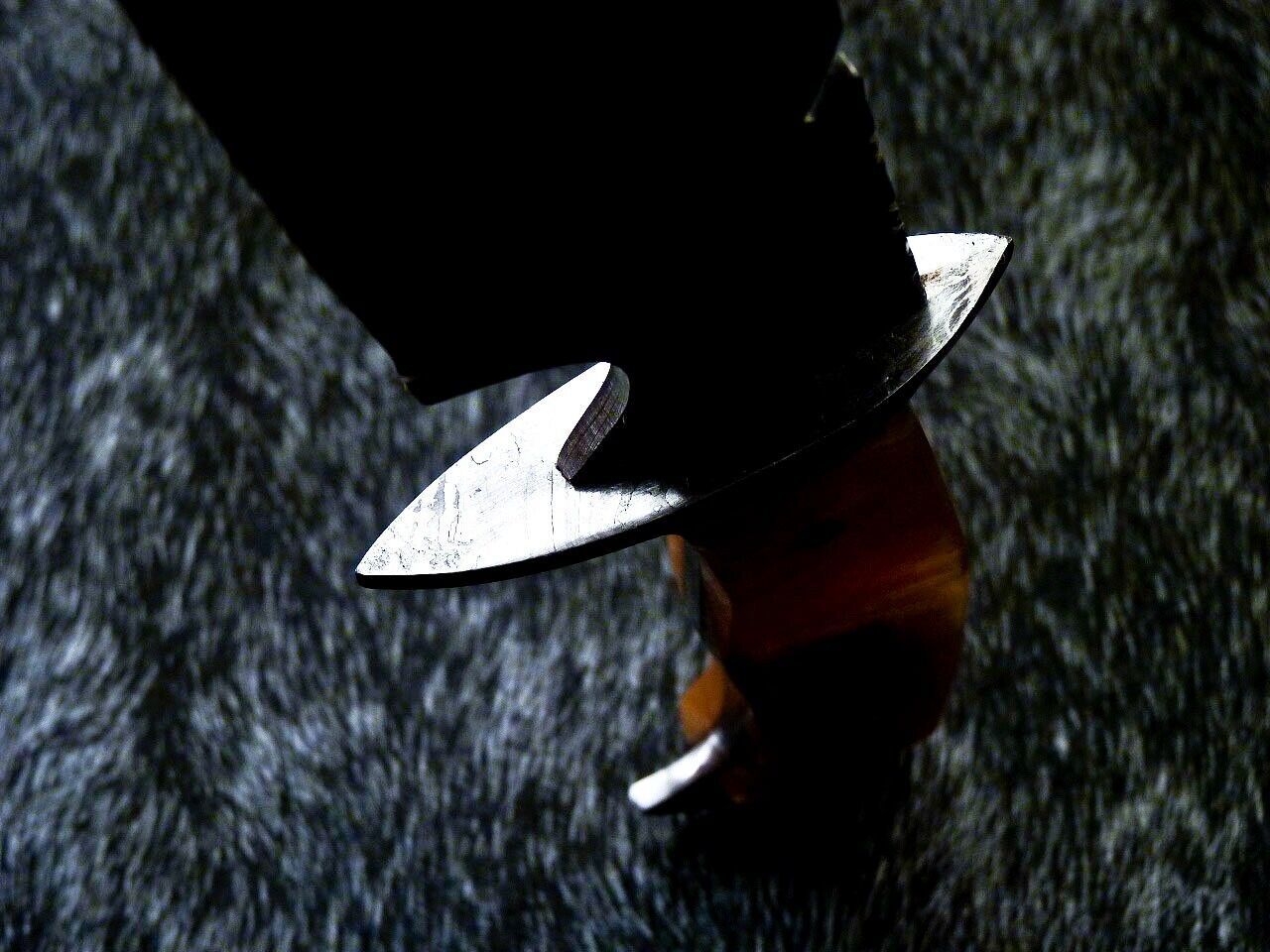 15 Inch Damascus Steel Bowie Knife with Resin Handle and Leather Sheath