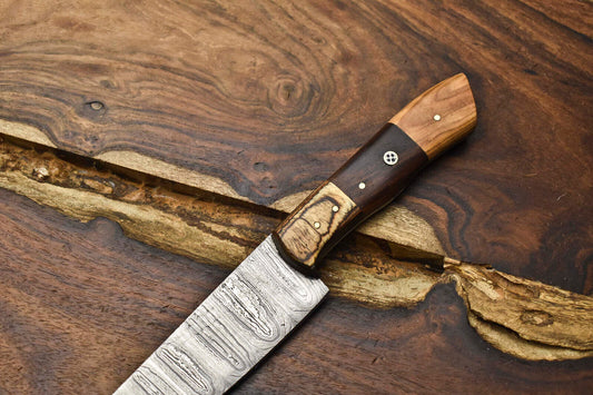 10.0" Handmade Damascus Steel Blade Kitchen Chef Full Tang Knife – Artisan Forged