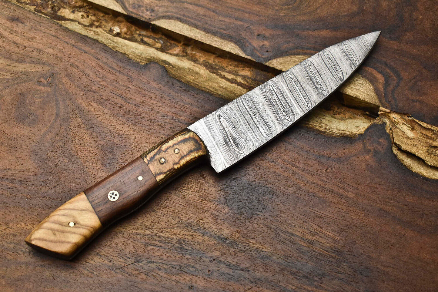 10.0" Handmade Damascus Steel Blade Kitchen Chef Full Tang Knife – Artisan Forged