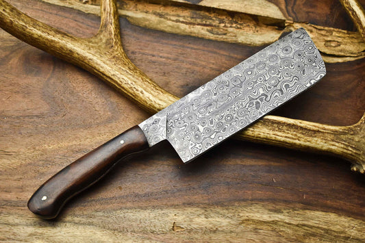 12" Handmade Damascus Steel Kitchen Chef Knife Full Tang with Wood Handle