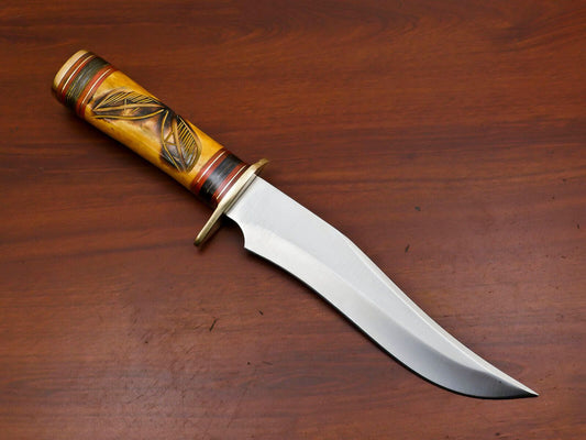 12-Inch Handmade D2 Fixed Blade Hunting Bowie Knife