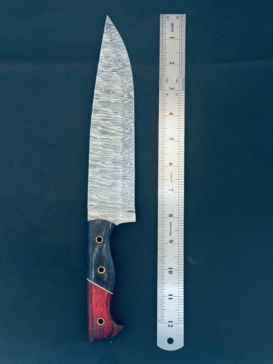 13" Handmade Fire Storm Damascus Steel Chef Knife