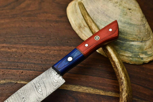 Hand Made Damascus Steel Chef Kitchen Knife | Full Tang Handmade Blade