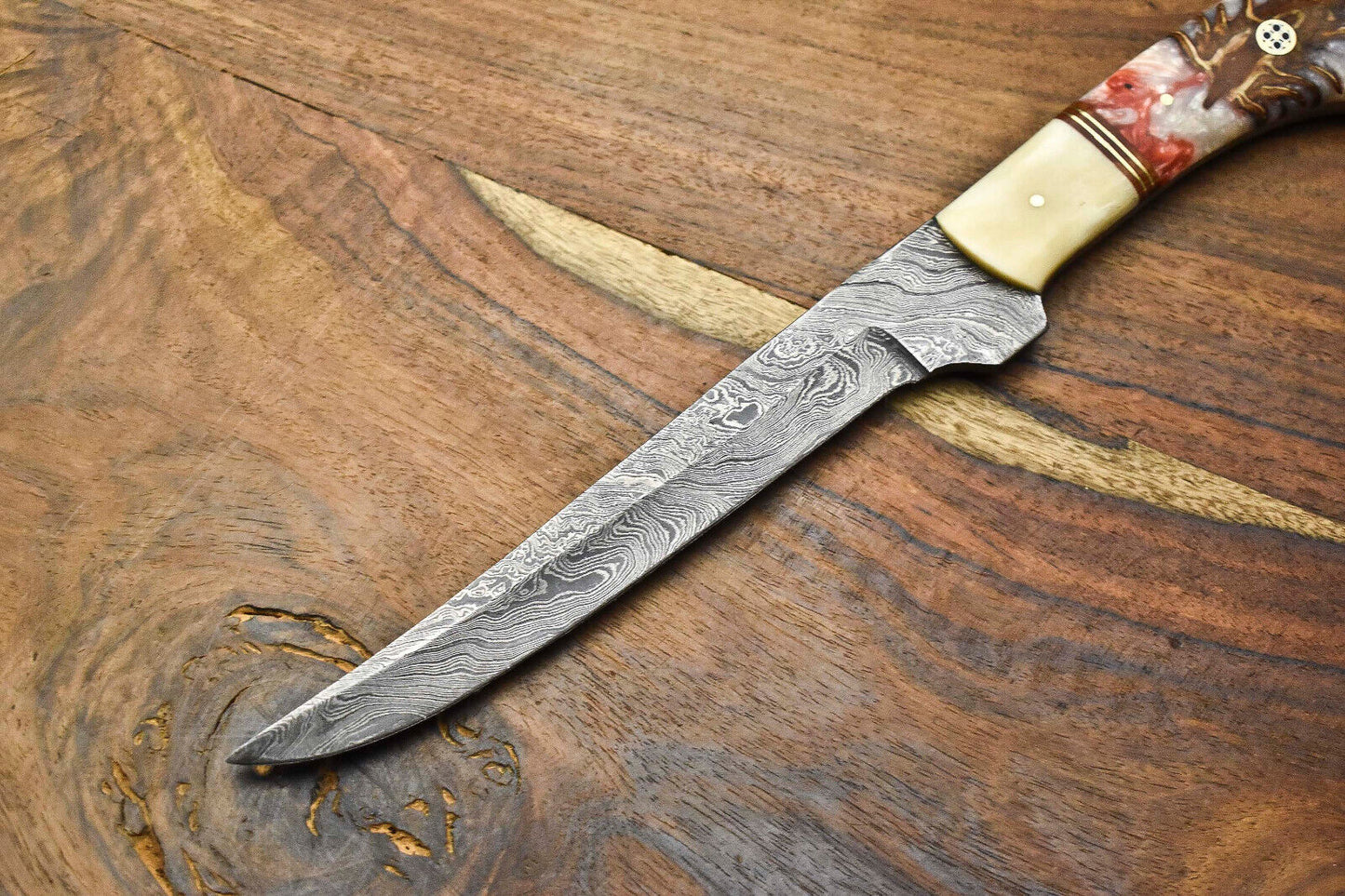 Handmade Damascus Steel Chef Knife – Full Tang Custom Sport Knife, Forged Blade