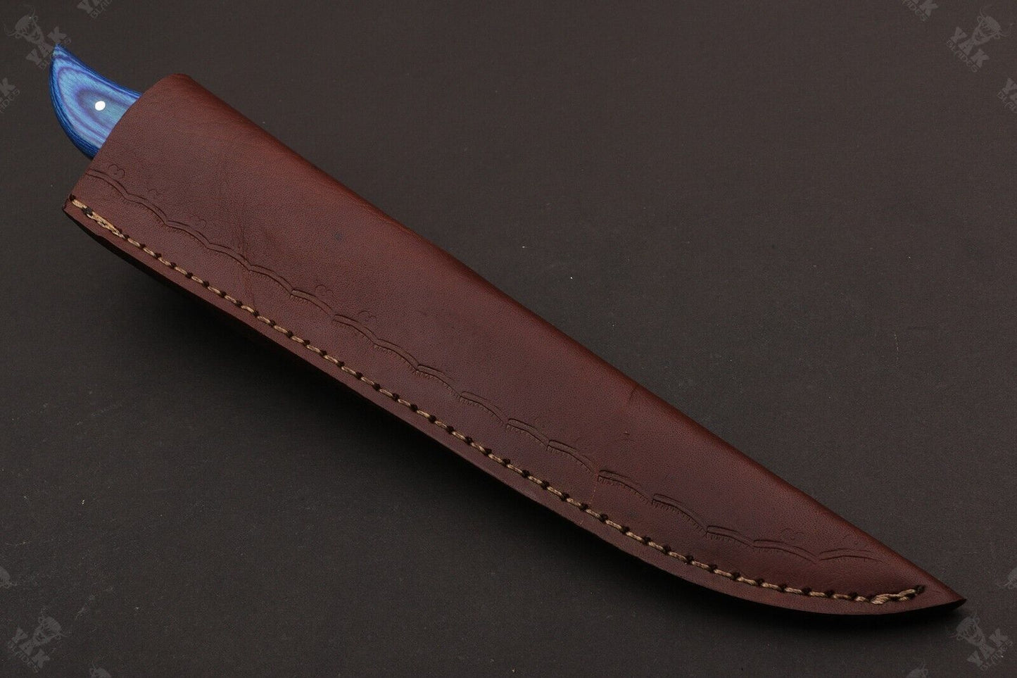 13" Custom Handmade Damascus Fillet Knife Handmade Fillet Knives With Leather Sheath