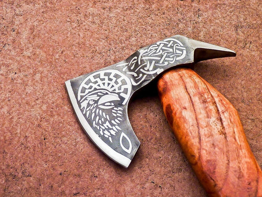 Handmade Viking Bearded Axe – 16-Inch Carbon Steel Camping and Hunting Tomahawk