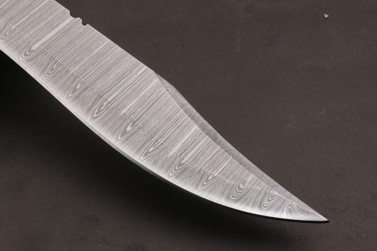 15.5 Inch Custom Handmade Twist Damascus Steel Bowie Knife with Resin Handle by Heritage Forge