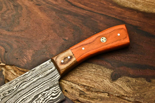 Custom Hand Made Damascus Blade Chef Chopper Knive