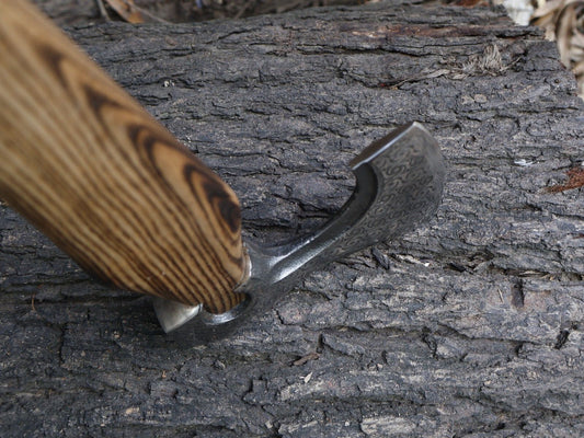 18 Inch Hand Forged Viking Tomahawk with Ash Wood Handle and Leather Sheath