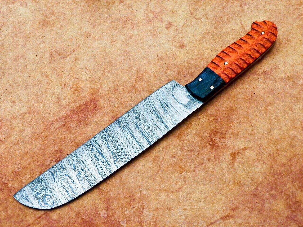 13" Professional Chef Knife Damascus Blade Kitchen Knife "Hard Wood"