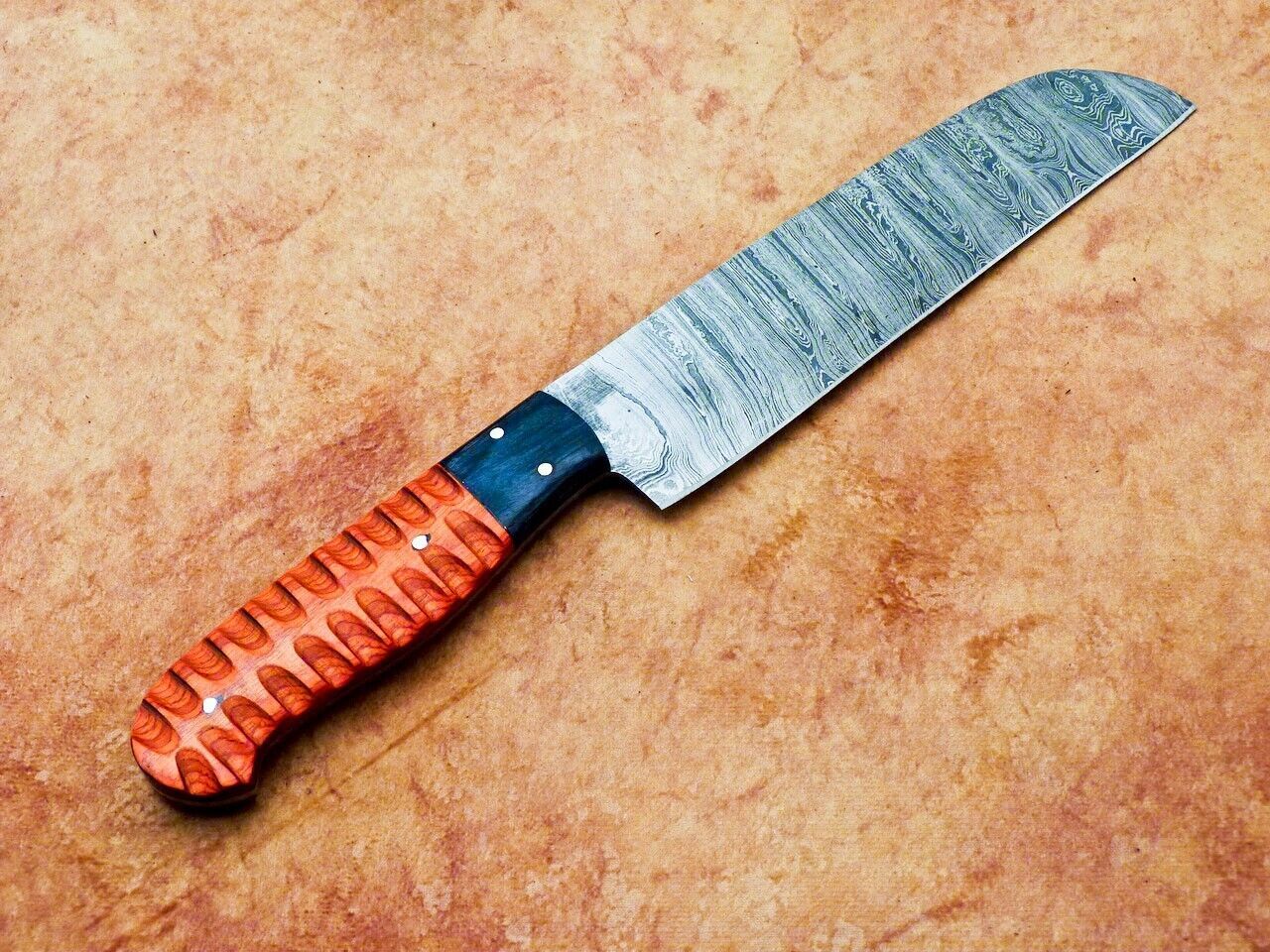 13" Professional Chef Knife Damascus Blade Kitchen Knife "Hard Wood"