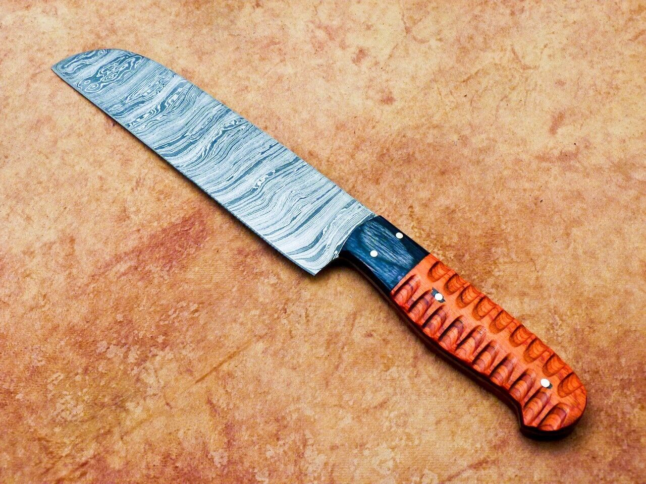 13" Professional Chef Knife Damascus Blade Kitchen Knife "Hard Wood"