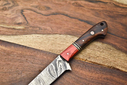 Custom Handmade Damascus Steel Chef Knife – 384 Layers Full Tang Sport Kitchen Knife