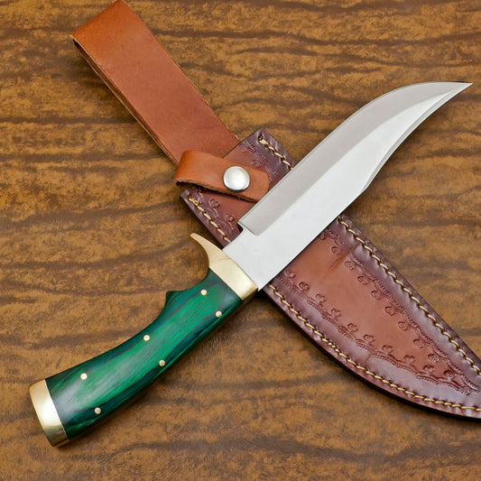 Premium Handmade D2 Steel Full Tang Bowie Knife – 12-Inch Hunting & Camping Blade
