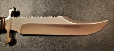 12 Inch Custom D2 Steel Bowie Knife with Impala Bull Horn Handle & Leather Sheath