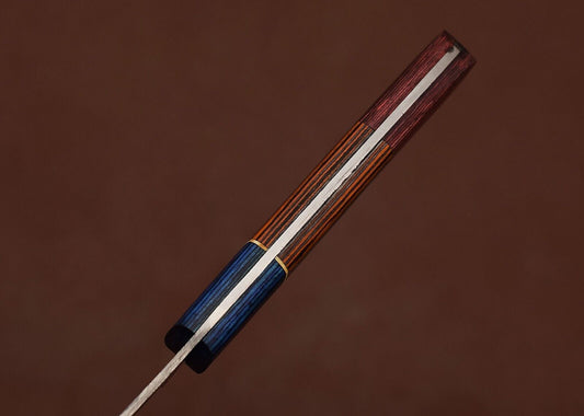 Premium Handmade Damascus Steel Chef Fillet Knife with 8" Blade & Pakka Wood Handle