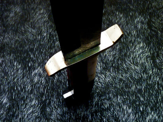 12 Inch Full Tang Damascus Bowie Knife with Camel Bone and Wood Handle