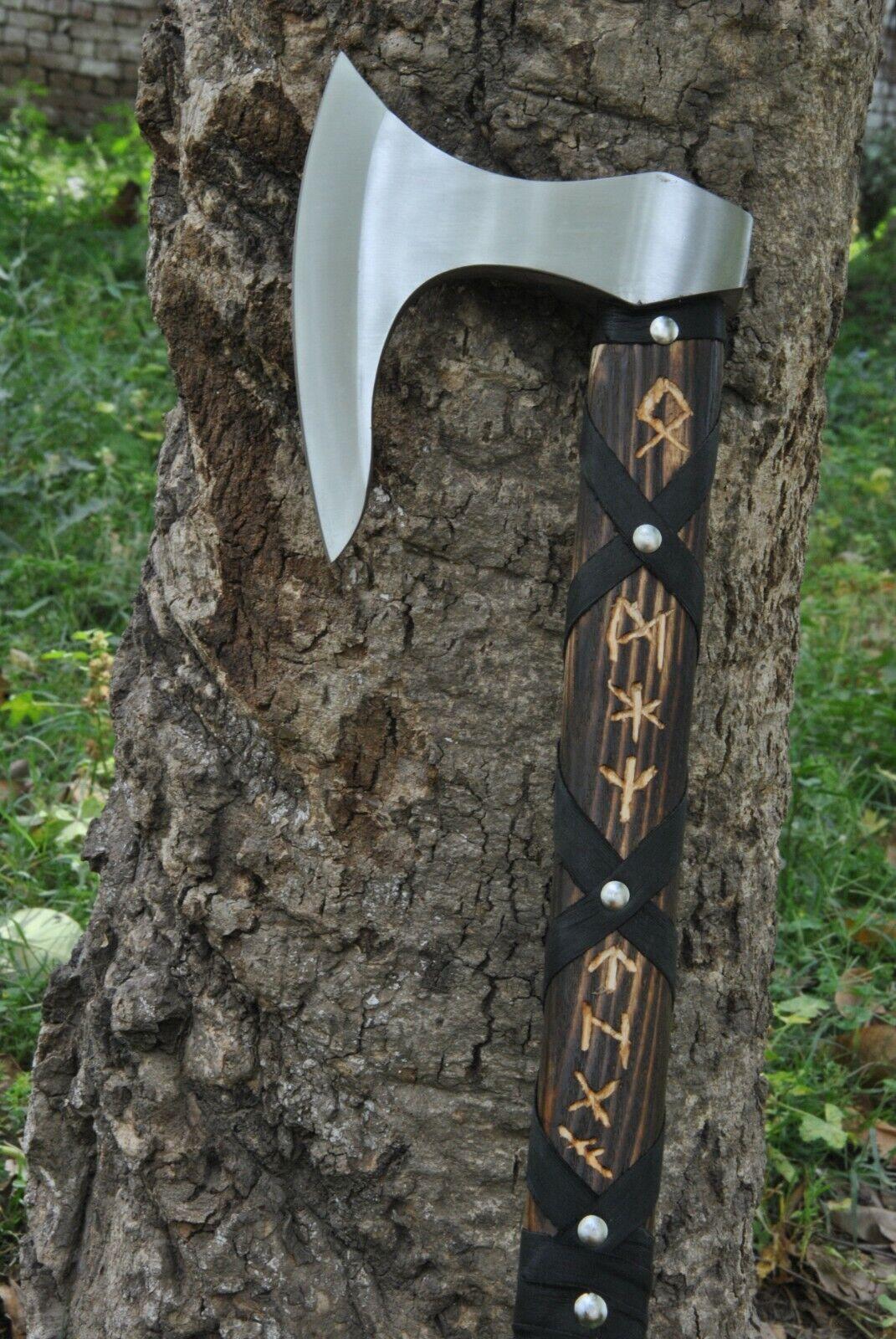 Handmade Ranger Viking Axe 24 Inch High Carbon Steel with Walnut Handle